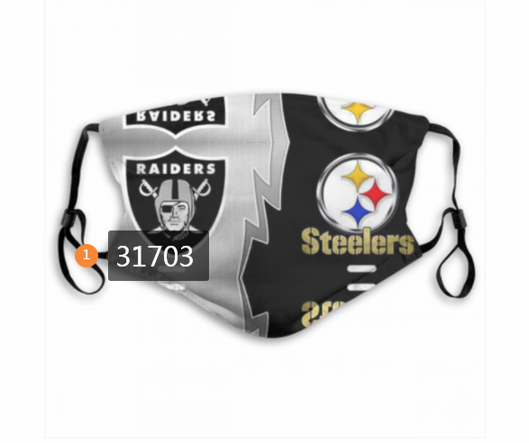 2020 NFL Pittsburgh Steelers 26016 Dust mask with filter